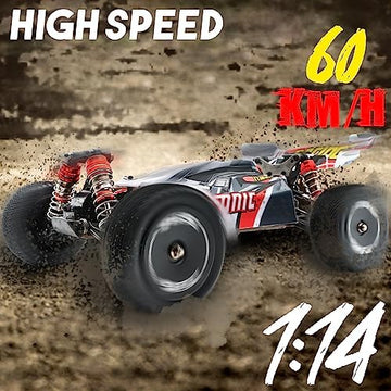 UNO1RC 1:14 Fast RC Cars for Adults, Max 60KM/H Hobby Electric RC Trucks Hobby Remote Control Car 4X4 All Terrain Off-Road Racing Buggy Two Batterie Waterproof Truck Boy Girl Adults Toy Cars for Gift