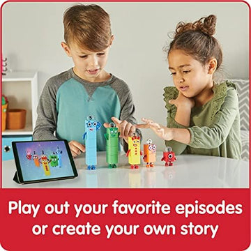 UNO1RC Numberblocks Friends One to Five Figures, Toy Figures Collectibles, Small Cartoon Figurines for Kids, Mini Action Figures, Character Figures, Play Figure Playsets, Imaginative Play Toys
