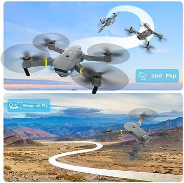 UNO1RC Drone with Camera for Adults Kids, 1080P HD Camera FPV Drone with Upgrade Altitude Hold, Gestures Selfie, Waypoint Fly, 3D Flip, One Key Start, 3 Speed Mode, 2 Batteries