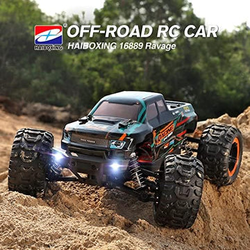 UNO1RC RC Cars 16889, 1:16 Remote Control Car for Adults, High-Speed 36km/h RC Trucks RTR RC Crawler 2.4G All Terrain Waterproof Off-Road Vehicle with 2 Batteries Gifts Toys for Kids, Boys 8+