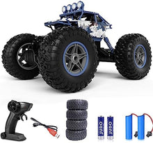 UNO1RC Remote Control Truck for Adults and Kids - 4x4, 4WD Off Road Monster Truck with Metal Shell,Dual Motors,Waterproof Monster RC Truck (Blue)