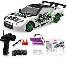 UNO1RC Control Car RC Drift Car 2.4GHz 1:24 Scale 4WD 15KM/H High Speed Model Vehicle LED Lights Drifting Tire Racing Sport Toy Car for Adult Boy Girl Kid Gift 2Pcs Rechargeable Batterie