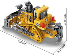 UNO1RC Dowellin Rc Bulldozer Toys for Boys,Construction Remote Control Bulldozer with Metal bulldozing Shovel Lights/Sounds for Kids Boys