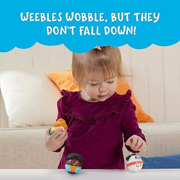 UNO1RC Weebles My Best Friends - Weeble Wobble Preschool Toy for Toddlers, 2 Weebles Characters + 1 Weebles Pet Dog for Kids Ages 12 Months and Up