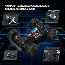 UNO1RC 1:10 Large High Speed Remote Control Car with LED Shell Lights, 48+ KM/H, 4WD Offroad Monster Truck for Adults & Kids, Hobby RC Truck Vehicle, 2 Battery Crawler Toy Gift for Boy