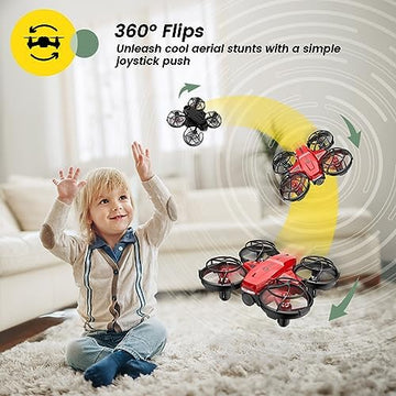 UNO1RC Stone HS420 Mini Drone with HD FPV Camera for Kids Adults Beginners, Pocket RC Quadcopter with 2 Batteries, Toss to Launch, Gesture Selfie, Altitude Hold, Circle Fly, High Speed Rotation