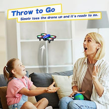 UNO1RC A23 Mini Drone for Kids and Beginners, RC Toy Drone with Throw to Go, Easy to Learn, Auto-rotation, 3D Flips, Circle Fly, Headless Mode, 2 Batteries, Gift for Boys and Girls, Blue