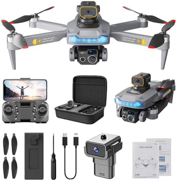 UNO1RC FPV Drone with 4k HD Esc Camera Altitude Hold Mode Foldable Rc Drone Quadcopter Circle Fly, Route Fly, Altitude Hold, Headless Mode Take Photos, Videos, And Real-Time Transmission Daily