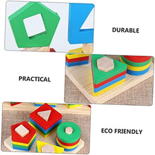 UNO1RC 1 Set Geometric Toys Baby Toy Puzzle Toys Kid Toy Kids playset Babies Toys Baby Educational Toys Baby Building Blocks Toys for Infants Kids Toys Wooden Column Intelligent Child