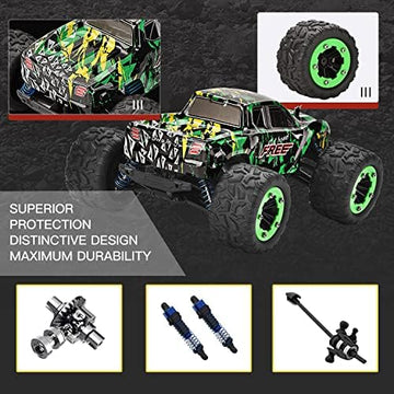 UNO1RC 1:18 Scale 2.4Ghz All-Terrain RC Cars, 40KM/H High Speed 4WD Remote Control Car for Adults Kids, Waterproof Off -Road RC Monster Trucks with 2 Batteries for 40Min Play, RC Toys Gifts for Boys