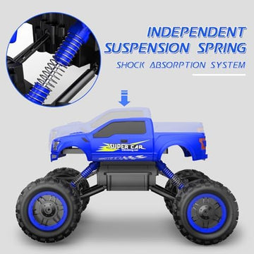 UNO1RC E RC Cars Remote Control Car 1:12 Off Road Monster Truck for Boy Gifts,2.4Ghz All Terrain Hobby Car,4WD Dual Motors LED Headlight Rock Crawler