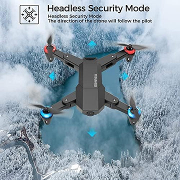 UNO1RC X500 mini Drone Optical Flow Positioning RC Quadcopter with 720P HD Camera, Altitude Hold Headless Mode, Foldable FPV Drones WiFi Live Video 3D Flips Easy Fly Steady for Learning Black