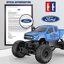 UNO1RC E Ford Raptor F150 RC Car 4WD 2 Motors Monster Trucks for Boys, 11 Inches Off Road Crawler Vehicle Truck Toy with Rechargeable Battery Gift for Boys Girls 6 7 8 9 10 11 12 Years-Blue