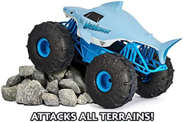 UNO1RC Jam, Official Megalodon Storm All-Terrain Remote Control Monster Truck for Boys and Girls, 1:15 Scale, Kids Toys for Ages 4-6+