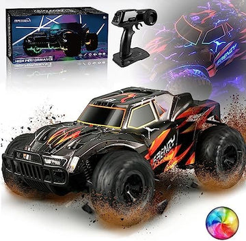 UNO1RC 1:16 Scale Off Road RC Car, 30/km High Speed RC Car with 2 Battery, Remote Control Car with 2.4 GHz Remote Control, Gifts for Kids and Adults, Light Show RC car