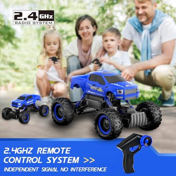 UNO1RC E RC Cars Remote Control Car 1:12 Off Road Monster Truck for Boy Gifts,2.4Ghz All Terrain Hobby Car,4WD Dual Motors LED Headlight Rock Crawler