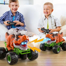 UNO1RC Control Dinosaur Car for Boys Kids, 2.4Ghz RC Dinosaur Truck Toys for Toddlers, Electric Hobby RC Car Toys with Light & Sound Spray Birthday for 3 4 5 6 7 8 Year olds Kids Boys