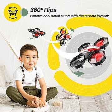 UNO1RC Stone HS210 Mini Drone RC Nano Quadcopter Best Drone for Kids and Beginners RC Helicopter Plane with Auto Hovering, 3D Flip, Headless Mode and Extra Batteries Toys for Boys and Girls