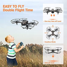 UNO1RC Mini Drone with Camera for Kids, Remote Control Helicopter Toys Gifts for Boys Girls, FPV RC Quadcopter with 1080P Live Video Camera, Gravity Control, 3 Batteries, Carrying Bag