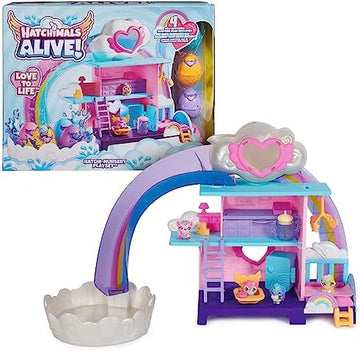 UNO1RC Alive, Hatchi-Nursery Playset Toy with 4 Mini Figures in Self-Hatching Eggs, 13 Accessories, Kids Toys for Girls and Boys Ages 3 and Up