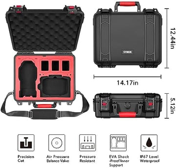 UNO1RC P330-A3 Waterproof Hard Carrying Case and DJI RC 2 Screen Protector for DJI Air 3 Drone Series-Bundle