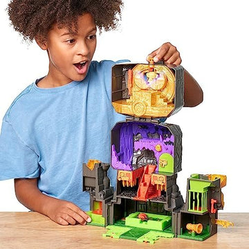 UNO1RC X Lost Lands Skull Island Skull Temple Mega Playset, 40 Levels of Adventure. 4 Micro Sized Action Figs. Survive The Traps and Discover Guaranteed Real Gold Dipped Treasure