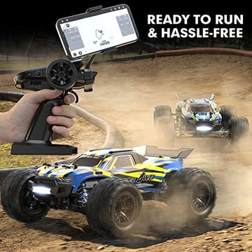 UNO1RC GO H16GT 1/16 Scale RTR Remote Control Car for Adults, GPS Max 40 Km/h Fast RC Cars with LED Light, Race Offroad RC Truck, Remote Control Monster Trucks, RC Truggy with 2S Lipo Battery