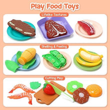 UNO1RC stone Kids Play Kitchen Toy Accessories, Toddler Pretend Cooking Playset with Toys Cookware and Utensils, Toys Food for Cutting Play, Kids Cooking Set Education Learning Gift for Boys Girls