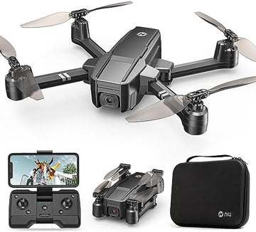 UNO1RC Stone HS440 Foldable FPV Drone with 1080P WiFi Camera for Adult Beginners and Kids; Voice Gesture Control RC Quadcopter with Modular Battery for long flight time, Auto Hover, Carrying Case