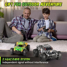 UNO1RC RC Cars 13 Inch Colorful Bodylight Remote Control Car for Boys 50+min Play with 2 Rechargeable Batteries, 20 km/h All Terrains Off Road RC Trucks Birthday Gift