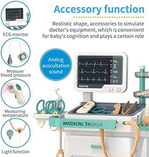 UNO1RC Doctor Kit for Kids, Pretend Medical Station Set for Boys & Girls, 26Pcs Pretend Play Medical Kit Toy, Mobile Cart with Sound and Light Functions, Kids Doctor Kit for Toddlers 3-5 Birthday Gift