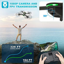 UNO1RC with 1080P Camera for Adults and Kids, Foldable Remote Control Quadcopter with Voice Control, Gestures Selfie, Altitude Hold, One Key Start, 3D Flips, 2 Batteries, Toys Gifts for Boys Girls