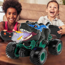 UNO1RC 2.4GHz Remote Control Dinosaur Car Trucks Toys for Kids Boys, RC Dino Car Toys with Light, Sound & Spray, Indoor Outdoor All Terrain Electric RC Car Toys Gifts for 3 4 5 4-7 8-12 Boys Kids