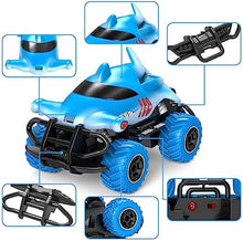 UNO1RC Control Car for Boys 2-5, RC Toys for 2 3 4 5 Year Old Boys, Shark Monster Truck Toy Vehicle,Mini 1:43 Scale Car Toys for Boys 3-5 Years Old Truck, Toy Cars Best Gift for Age 3 4 5 6 Kids