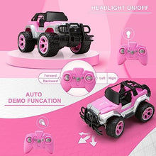 UNO1RC Remote Control Car for Girls, Pink RC Car with Doll and Sticker for Ages 4-10 Years Old Girls, 80 mins with Rechargeable Battery, 1:16 Scale 2.4Ghz, Birthday for Grils,OX11S (Pink)