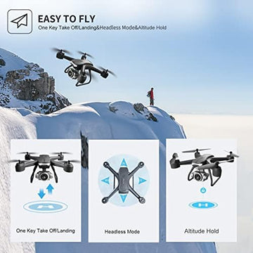 UNO1RC 4DV14 Drone with Camera for Adults 1080P,FPV HD Live Video RC Quadcopter for Kids Beginners Toys,Altitude Hold,Gravity Sensor,Trajectory Flight,3D Flip,Gesture Control, Voice Control,2 Batterys