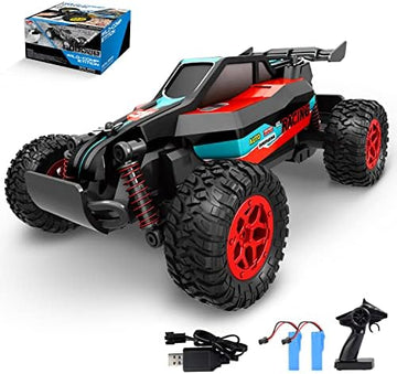 UNO1RC RC Racing Car, 1:20 Scale 2.4GHZ Remote Control 20KM/H High Speed Racing RC Truck Electric Toy Vehicle with 2 Rechargeable Batteries for Boys Kids