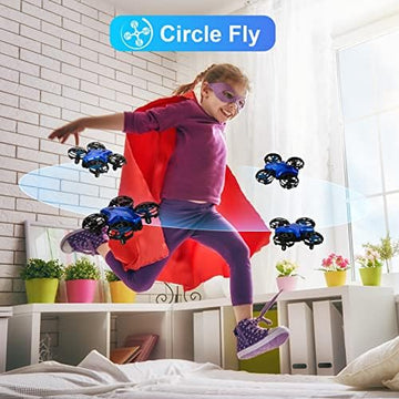 UNO1RC for Kids, TUDELLO RC Mini Drone for Kids and Beginners, RC Quadcopter Indoor with Headless Mode, Small Helicopter with 3D Flip, Auto Hovering and 2 Batteries, Great Gift for Boys and Girls