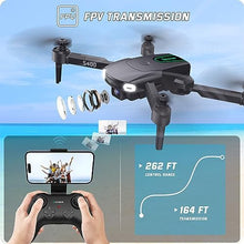 UNO1RC S400 Drone with Camera for Adults Kids, 1080P HD Foldable Mini Drones for Boys Girls, Remote Control Helicopter Toys Gifts with Auto-hovering, One Key Start, Self-spin, 3 Speeds, 2 Batteries