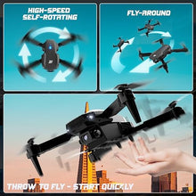 UNO1RC BD101 Drone with 1080P Camera for Adults and Kids - Foldable FPV Remote Control Gestures Selfie, Auto Hover, One Key Start/Land, 3D Flips, 2 Batteries, Toys Gifts Boys Girls Black