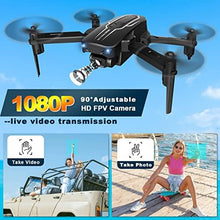 UNO1RC Drone with Camera for Adults Kids - 1080P HD FPV Camera Drones with 90¡ã Adjustable Lens, Gestures Selfie, One Key Start, 360 Flips, Toys Gifts RC Quadcopter for Boys Girls with 2 Batteries