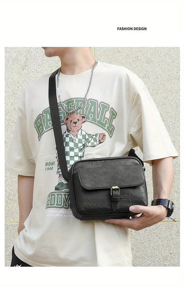 Men's Casual Simple Crossbody Bag, Trendy Shoulder Bag