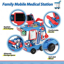 UNO1RC Doctor Kit for Kids Aged 3 4 5, Pretend Doctor Playset for Toddlers with Cart, Costume and Stethoscope, Role Play Medical Toy for Girls Boys