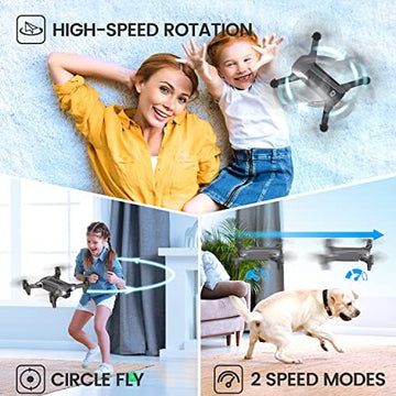 UNO1RC D40 Drone with Camera for Kids, D40 FPV HD 1080P Mini Aircraft for Adults Beginner, Foldable Quad Hobby RC Plane, Toys Gifts, 2 Batteries 20 Mins Flight Time, Easy to Fly,1 Piece,Black