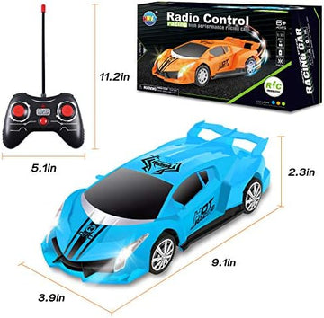 UNO1RC Control Car, 2.4Ghz 1/18 Scale Model Racing Car Toys, RC Car for Kids and Boys with Cool Led Lights, Hobby RC Cars Toys Birthday Gifts for Age 3 4 5 6 7 8-12 Year Old Boys Girls