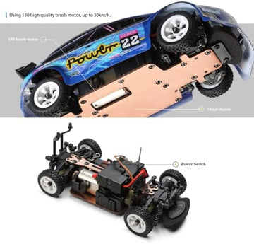 UNO1RC WLtoys 284010 RC Car, 1/28 Mini RC Drift Car with LED Lights, 30km/h 4x4 RC Race Cars, Battery RC Car 2.4G V8 Remote, Small RC Racing Car with 3 Battery for Adults