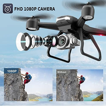 UNO1RC 4DV14 Drone with Camera for Adults 1080P,FPV HD Live Video RC Quadcopter for Kids Beginners Toys,Altitude Hold,Gravity Sensor,Trajectory Flight,3D Flip,Gesture Control, Voice Control,2 Batterys