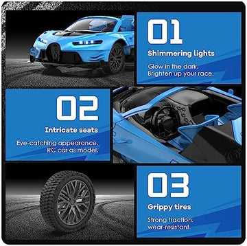 UNO1RC Remote Control Car for Boys 4-7,Rechargeable 1/18 RC Cars Toys for Boys 8-12 Sport Racing with Headlight Present Christmas Birthday Kids Toys Car Gifts for 6 7 8-12 Year Old Boys/Girls