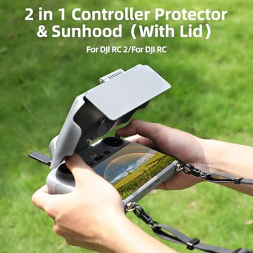 UNO1RC Mini 4 Pro RC 2 Controller Sun Hood Cover for DJI Mini 4 Pro Accessories, 2 in 1 RC 2 Joysticks Protector for DJI Mini 4 Pro/Air 3 Drone, Mini 4 Pro RC 2 Controller Screen Protection