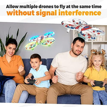 UNO1RC Drones for Kids - RC Drone Indoor, LED Remote Control Mini Drone with 3D Flip and 3 Speed Propeller Full Protect Small Drone Quadcopter for Beginners, Easy to fly Gifts for Kids